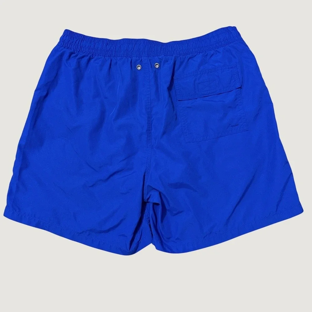Polo Ralph Lauren Mens Royal Blue Orange Pony Swim Trunks Shorts Large Shorts